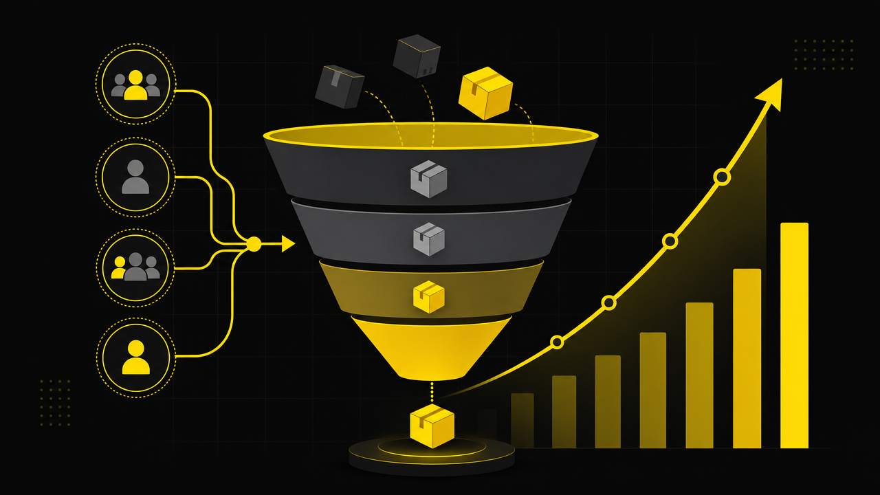 Embudo de retargeting de Meta Ads para ecommerce